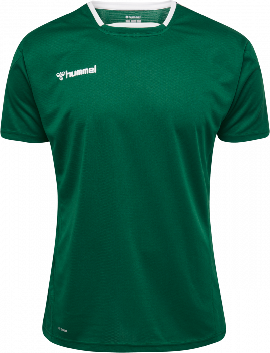 Hummel - Authentic Poly Jersey S/S - Evergreen & bianco