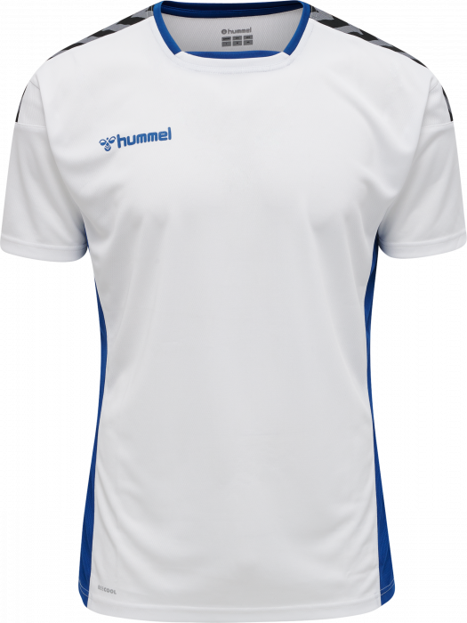 Hummel - Authentic Poly Jersey S/s - White & true blue