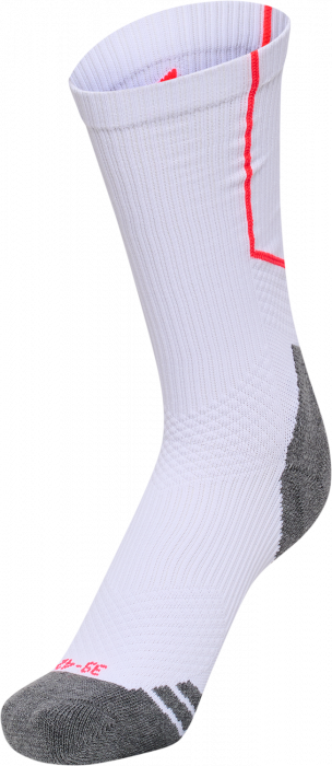 Hummel - Pro Training Socks Low - Bianco & diva pink