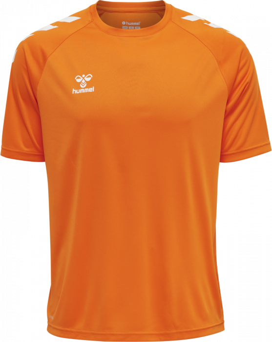 Hummel - Core Xk Poly T-Shirt - Orange & vit